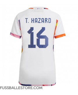 Günstige Belgien Thorgan Hazard #16 Auswärtstrikot Damen WM 2022 Kurzarm